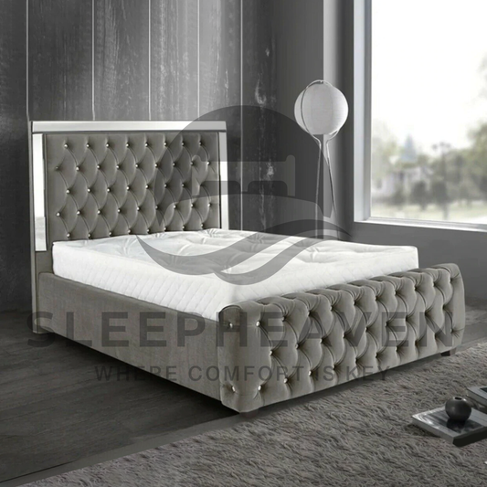 Madrid Chesterfield Mirror Bed Frame