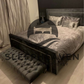 Cairo Beading Upholstered Ottoman Storage Bed Frame