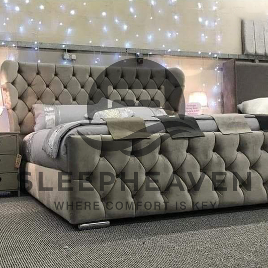 Moscow Chesterfield Wing Bed Frame