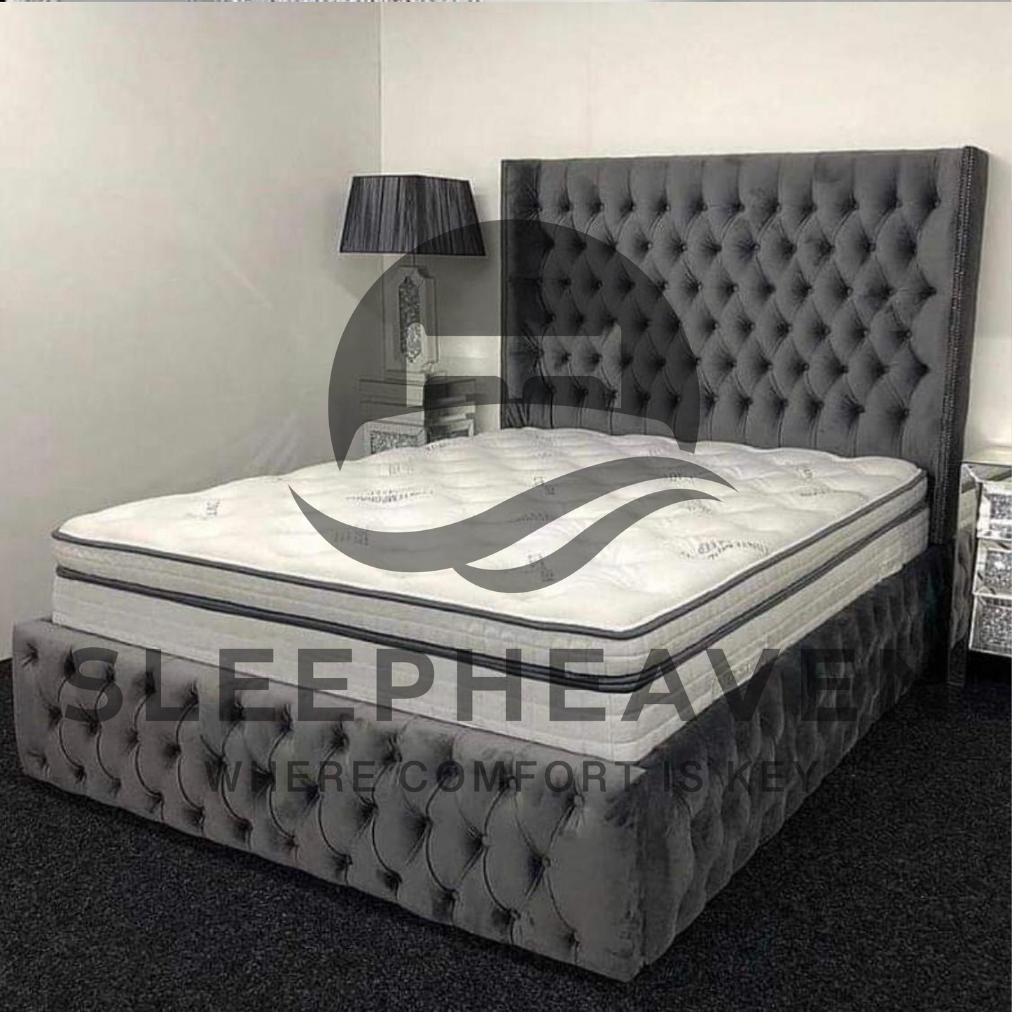 Dublin Chesterfield Wing Bed Frame